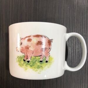 Tabletops Unlimited Country Barn Pink Pig Soup Mug